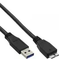 InLine USB 3.2 Gen.1 laidas, A tipo vyriškas / Micro B vyriškas, juodas, 1,5 m