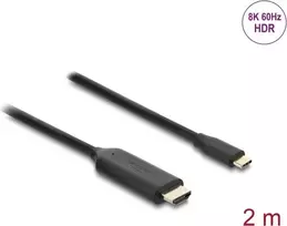Vaizdo kabelio adapteris DELOCK 80599 — USB Type-C į HDMI, 2 m, Juoda