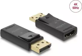 DELOCK aktyvus DisplayPort 1.2 į HDMI adapteris 4K HDR, vieno gabalo USB maitinamas laidas