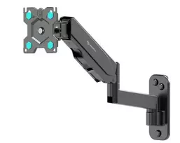 Sieninis monitoriaus laikiklis ONKRON G150-B 34 colių (86,4 cm) ekranams, VESA 75x75–100x100, iki 8 kg, pakreipimas ±35°, aukščio reguliavimas, juodas