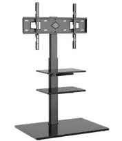 ONKRON TS5550-B televizoriaus grindinis stovas 32–65 colių (81,3–165,1 cm), maks. apkrova 30 kg, VESA 100x100–600x400, aukštis 880–1080 mm, pasukimas ±25°
