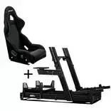 Next Level Racing GTElite aliumininis simuliatoriaus kėbulas su vairo plokšte + O-Rouge C1-XL Cold Fusion lenktyninė sėdynė