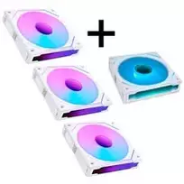 LIAN LI UNI FAN SL-INF 120 ARGB Reverse Blade 4 rinkinys - Baltas