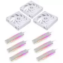 Lian Li UNI FAN P28 120mm ARGB korpuso ventiliatoriai, 3 vnt. rinkinys, balti