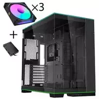 Lian Li O11 Dynamic EVO RGB korpuso rinkinys, Midi-Tower, ARGB, grūdintas stiklas + 3x UNI FAN SL-INF - juoda