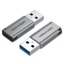Vention USB 3.0 Kištukas į USB-C Lizdą Adapteris Pilkas Aliuminio Lydinys