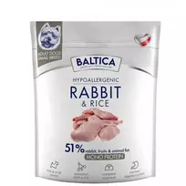 BALTICA Nutraceutic Hipolerginis S Triušis su ryžiais - sausas šunų maistas - 1kg