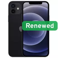Apple Renew Grade C | iPhone 12 | Juoda | 6,1 colio | Super Retina XDR | A14 Bionic | 4GB | 64GB | iOS