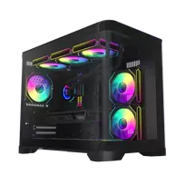 Gamemax HYPE-M BK korpusas | Juodas | Micro-ATX | Be maitinimo šaltinio