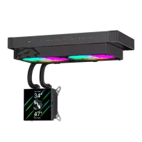 Gamemax GLACIER 240 LCD BK skystinis aušintuvas procesoriui Intel, AMD