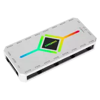 Gamemax V4.0 ARGB PWM HUB BK | Baltas | Ventiliatorių ir RGB šakotuvas