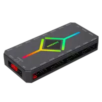 Gamemax V4.0 ARGB PWM HUB BK – ventiliatorių ir RGB šviesų valdiklis su nuotolinio valdymo pulteliu, juodas