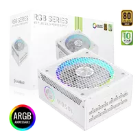 Gamemax RGB 1050G WH maitinimo blokas, 80 PLUS Gold, 1050 W