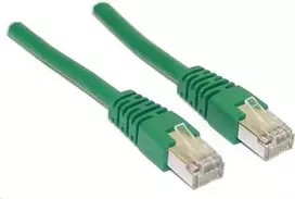 Wentronic Goobay CAT 5e jungiamasis laidas, F/UTP, žalias, 0,25 m - CCA vario mišinys (68619)