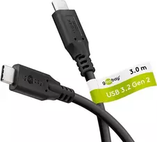 Goobay USB-C laidas USB 3.2 100 W 10Gbit/s Power Delivery 3 m (74203)