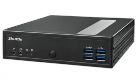 Shuttle XPC slim Barebone DL40N, Intel N150, 1x DDR5, 2x LAN (2x 2,5Gbit), 2x COM, 1x HDMI, 1x DP, 1x VGA, beventiliatoris, 24/7 nuolatinis darbas