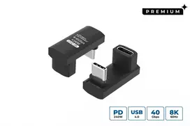 USB-C laidas MicroConnect Premium USB4 3x2 USB-C, didelės spartos duomenų ir maitinimo jungtis