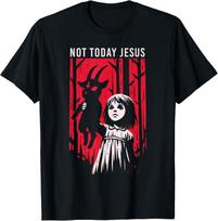 Not Today Jesus Satanic Goth Black Goat Demon 666 Alt Gothic T-Shirt S