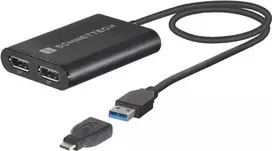 Sonnet USB3-DDP4K vaizdo kabelis-adapteris USB Type-A 2 x DisplayPort juodas (USB3-DDP4K)