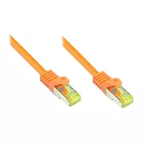 RJ45 jungiamasis laidas su Cat.7 žaliava ir užraktų apsauga (RNS®), S/FTP, PiMF, be halogenų, 600MHz, OFC, oranžinis, 30m, Good Connections® (8070R-300O)