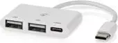 Nedis USB-Hub 1x USB-C™ 1x USB-C™ - 2x USB 2.0 A, 3 prievadai, maitinamas per USB