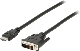 NEDIS HDMI™ kabelis | HDMI™ kištukas | DVI-D 24+1 kontaktų kištukas | 1080p | nikeliuotas | 2,00 m | tiesus | PVC | juoda | Dėžutė