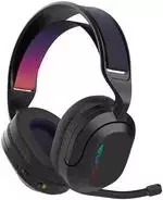 Jlab Nightfall Belaidės žaidimų ausinės Juodos Dvigubas belaidis ryšys per USB arba Bluetooth, sukamas mikrofonas, iki 70 val. baterijos veikimo laiko