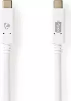 Nedis USB-C™ laidas | USB 3.2 Gen 2 | 1 m | 100 W | 4K@60Hz | 10Gbps | baltas