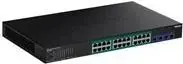 TRENDnet TPE 30284 – Smart valdomas tinklo jungiklis su 24 PoE+ prievadais ir 4 SFP+ prievadais, montuojamas į stelažą (TPE-30284)