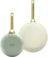Keptuvių rinkinys GreenPan Padova Reserve – aliuminis, 20 cm ir 26 cm, žalia/geltona (2 vnt.)