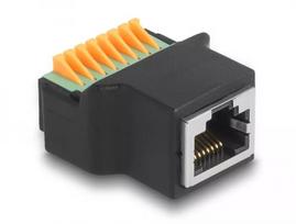 DeLOCK RJ45 lizdo į gnybtų bloką adapteris juodas/žalias 1 vnt.