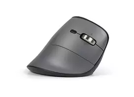 BakkerElkhuizen FastForward Pro pelė, dešinei rankai, vertikalus dizainas, optinė, RF belaidė + Bluetooth + USB Type-C, 5000 DPI, juoda, pilka