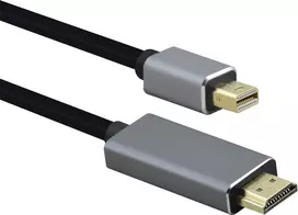 Laidas helos mini DisplayPort (vyriškas) į HDMI 1.4 (vyriškas), PREMIUM 4K, 2,0 m, TPE apvalkalas, aliuminio korpusas, auksuoti kontaktai