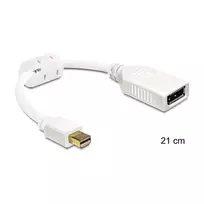 DeLOCK 65427 Mini DisplayPort – DisplayPort kabelis 0,21 m baltas