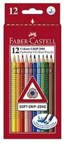 Akvareliniai pieštukai Faber-Castell Colour Grip 112412 (12 spalvų)