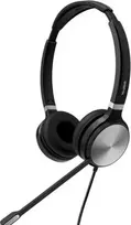 Yealink YHS36 E2 Dual 1308231 ausinės – binaural – QD-to-RJ9 – triukšmo slopinimas – HD plačiajuostis – odinės pagalvėlės – Juodos