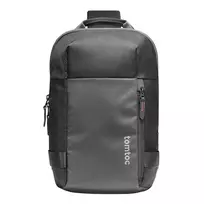 Crossbody krepšys Tomtoc Navigator-T24 S – juodas, kompaktiškas kasdieniam nešiojimui