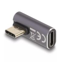 DeLOCK USB adapter USB-C 40Gbps PD 3.0 100 W kampinis kairėn/dešinėn 8K 60 Hz metalinis