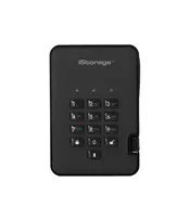 iStorage diskAshur2 256-bit 1TB USB 3.2 šifruotas kietojo kūno diskas - Juodas IS-DA2-256-SSD-1TB-B