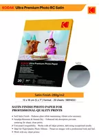 Kodak Ultra Premium nuotraukų popierius 280g satinas 13 x 18 cm 20 lapų