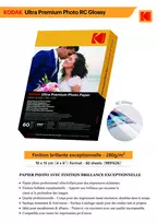 Kodak Ultra Premium Photo Paper 280g High Gloss 10 x 15 cm 60 lapų