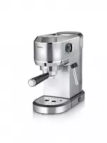 SEVERIN Newspresa KA 5997 pusiau automatinis espresso aparatas, 1 L, 1350 W, juoda/šlifuotas plienas/chromas