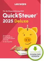 Lexware QuickSteuer Deluxe 2025 atsisiuntimas – mokesčių deklaravimo programinė įranga, 1 licencija