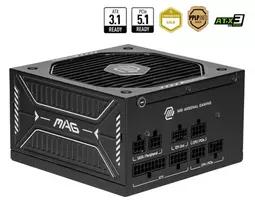 MSI MAG A650GLS PCIE5 maitinimo blokas 650 W 24-pin ATX ATX Juoda