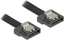 SATA kabelis DeLOCK 0,7 m SATA III 7 kontaktų juodas