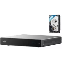 Tinklinis vaizdo registratorius Eufy S4 — 8 kanalų NVR, 4K (3840x2160), 2 TB kietasis diskas, plečiamas iki 16 TB, juoda/pilka