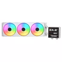 All-in-one CPU skysčio aušintuvas Cougar Poseidon Vistek Pro 360 — 120 mm ventiliatoriai, ARGB, Baltas