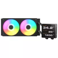 All-in-one CPU skysčio aušintuvas Cougar Poseidon Vistek Pro 240, ARGB, 120 mm ventiliatoriai, 700–2500 RPM, Juodas