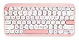 Belaidė klaviatūra ASUS Marshmallow KW100 75% Bluetooth — QWERTZ vokiška, žirkliniai jungikliai, rožinė
