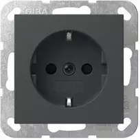 Kištukinis lizdas Schuko Gira System 55, modelis 445328, antracito spalvos